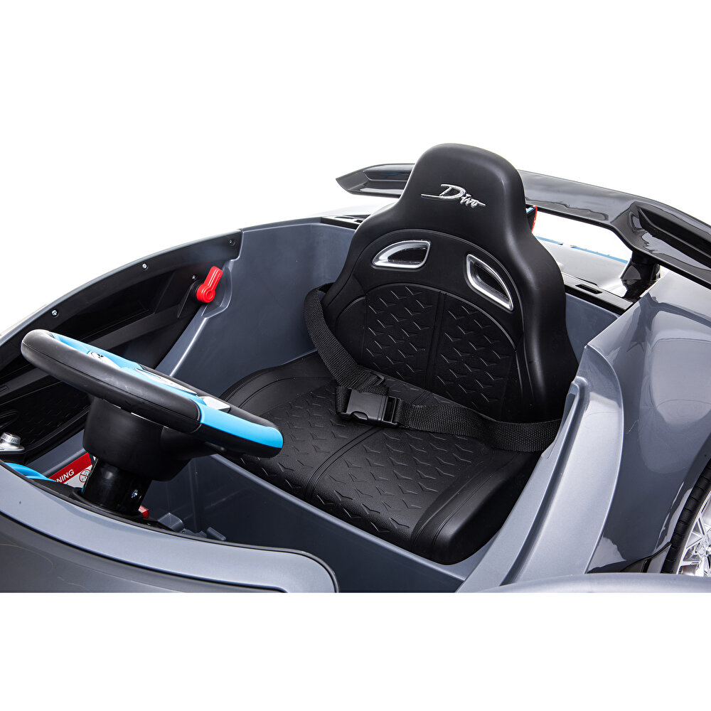 baby toys Bugatti Divo 12 V Akülü Araba Uzaktan Kumandalı 4*2 Gri