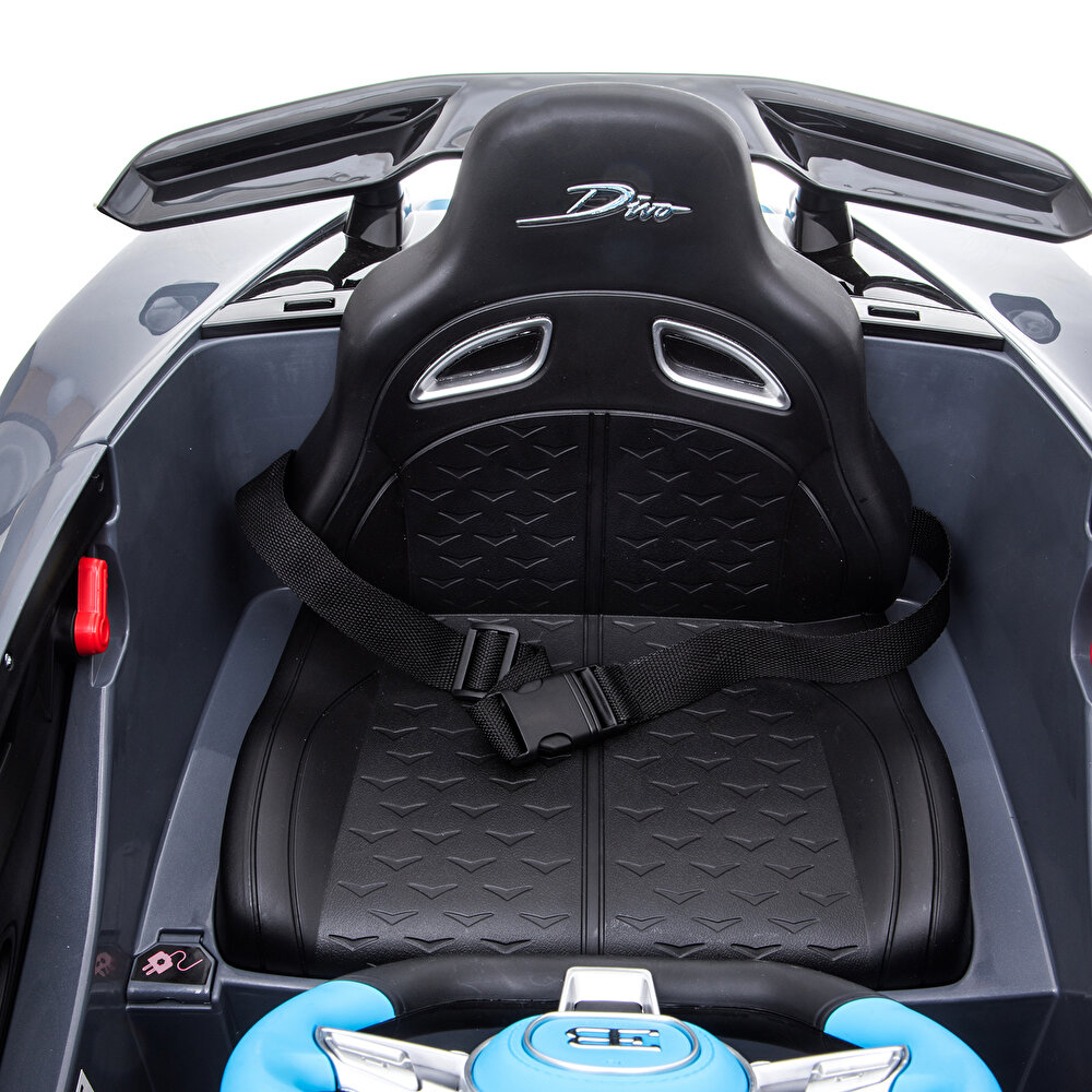 baby toys Bugatti Divo 12 V Akülü Araba Uzaktan Kumandalı 4*2 Gri