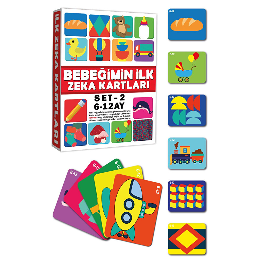 Eğitici Kartlar 6-12 Ay Erken Eğitim Zeka Kartı