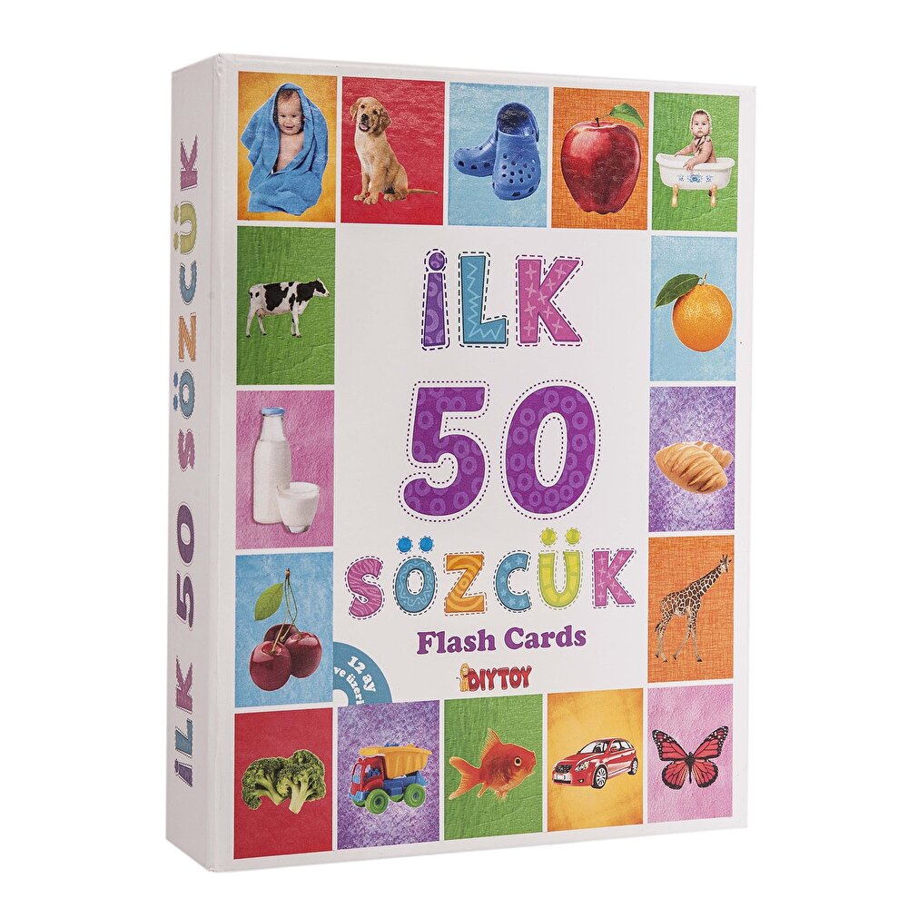 Dıy Toy İlk 50 Sözcük Bebek Eğitici Oyuncak Flash Cards