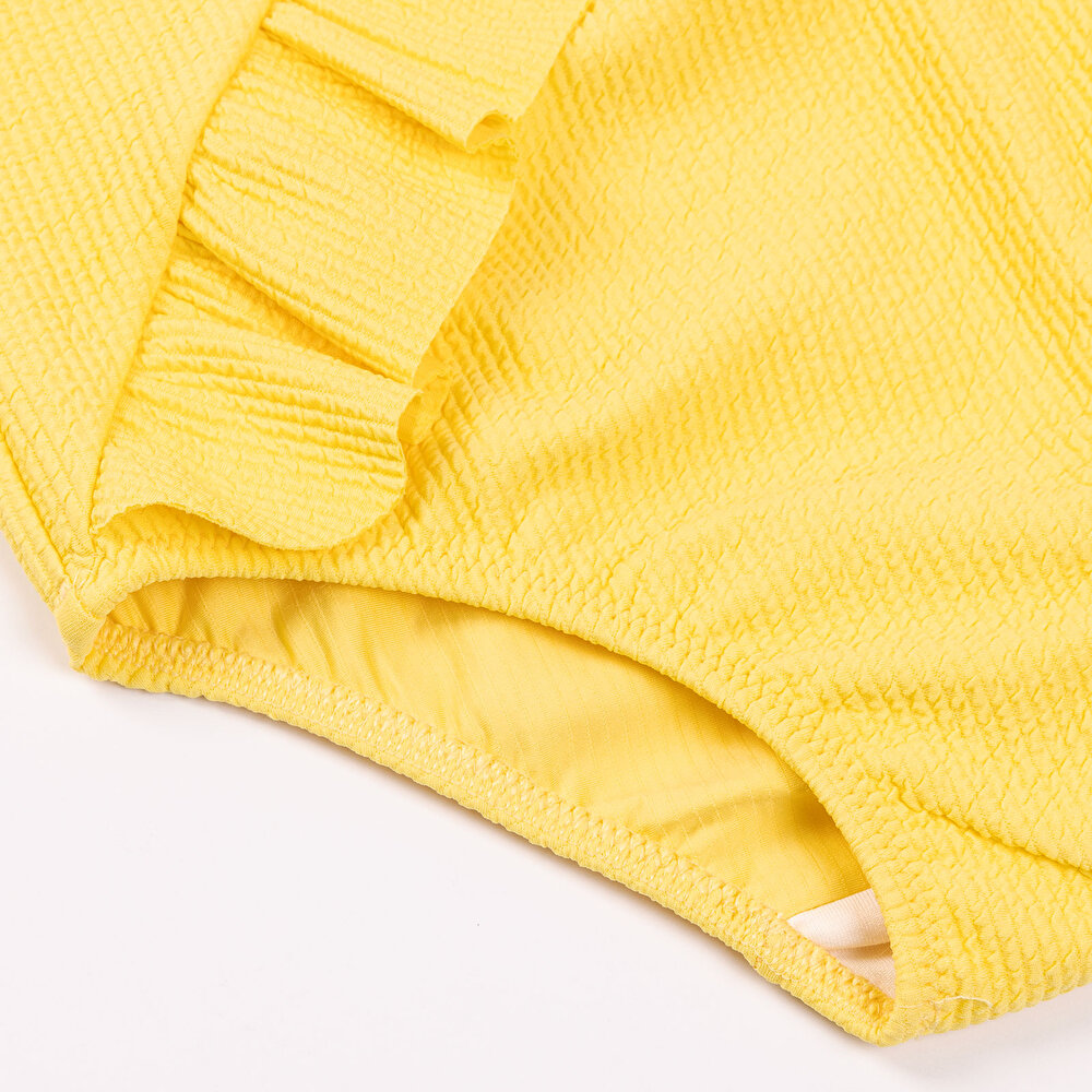 Dokulu Kumaş Fırfırlı Kız Mayo Kız Bebek