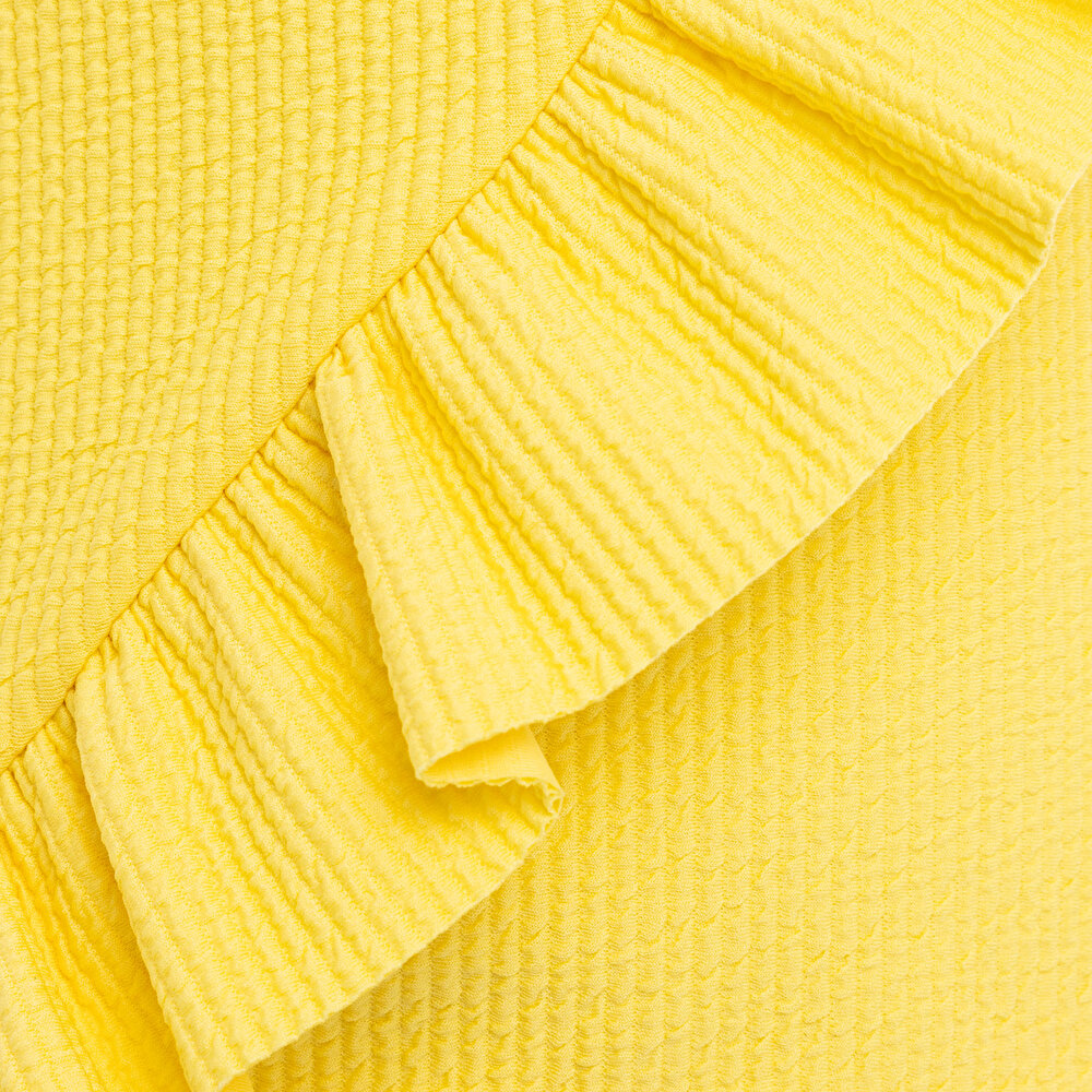 Dokulu Kumaş Fırfırlı Kız Mayo Kız Bebek