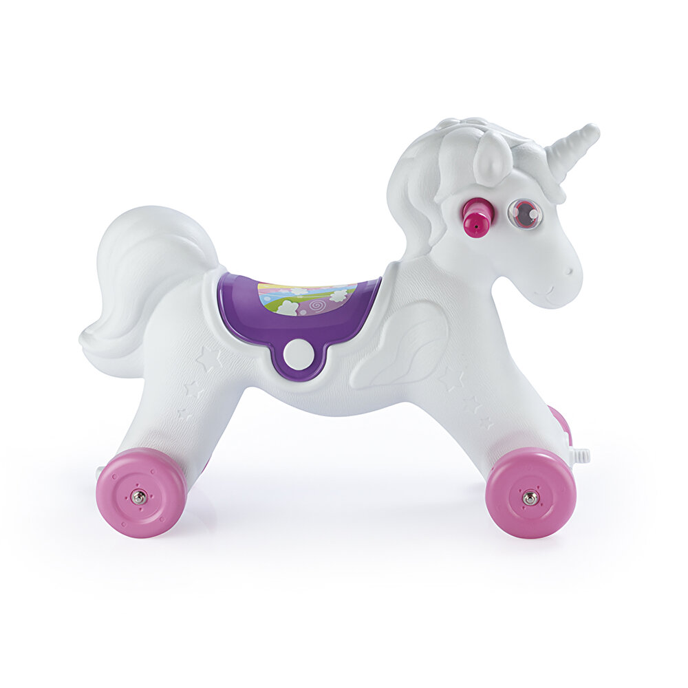 Oyuncak Unicorn Sallanan Tekerlekli At