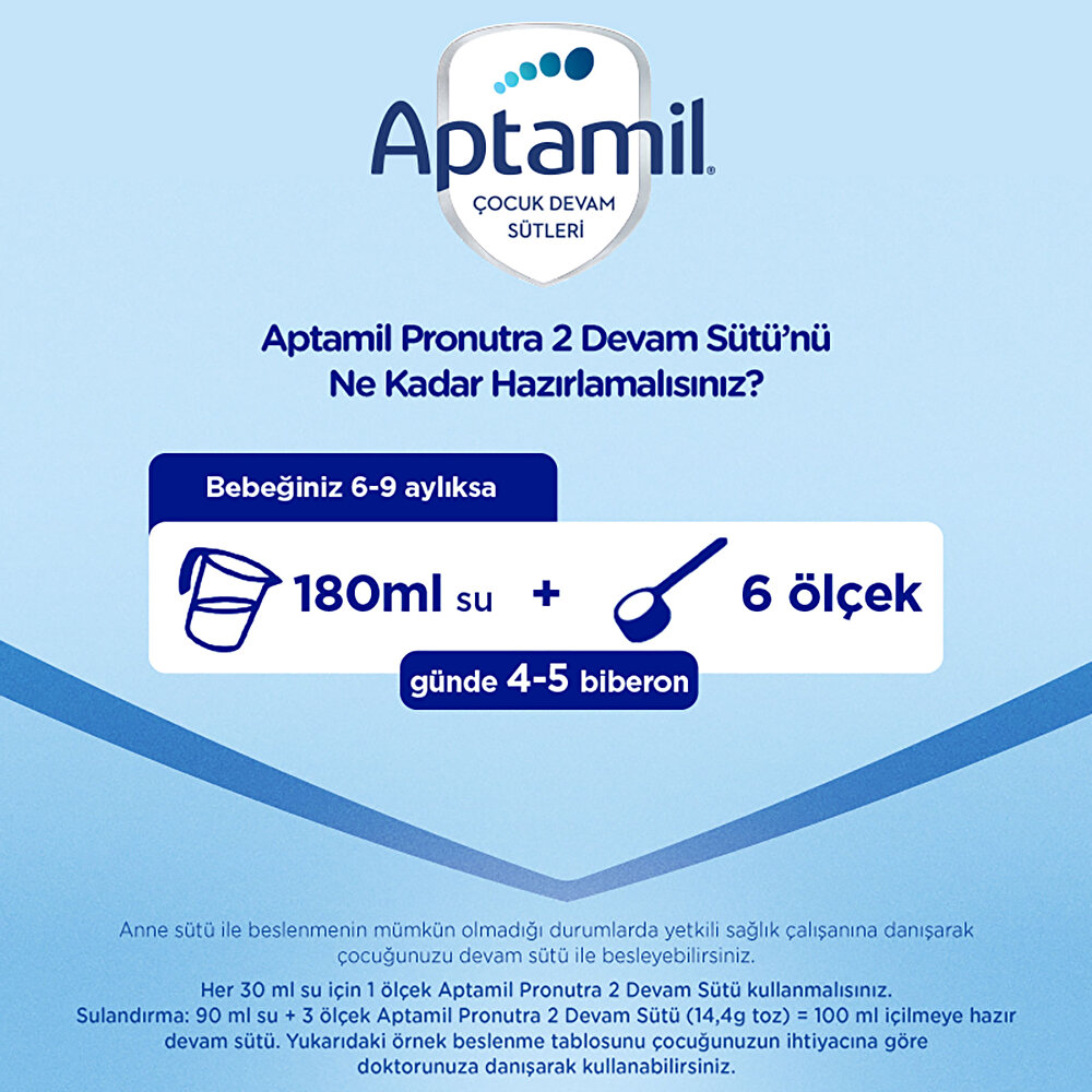 2 Devam Sütü 1000 gr 6-9 Ay