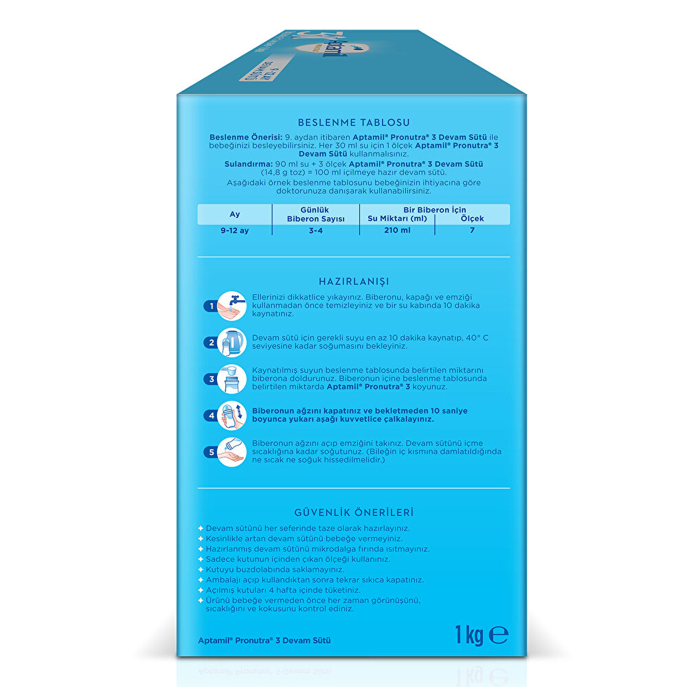 3 Devam Sütü 1000 gr 9-12 Ay
