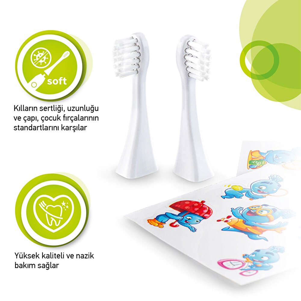 STK6 Akıllı Diş Fırçası İçin Yedek Başlık BSTK6 Uyumlu Yedek Fırça