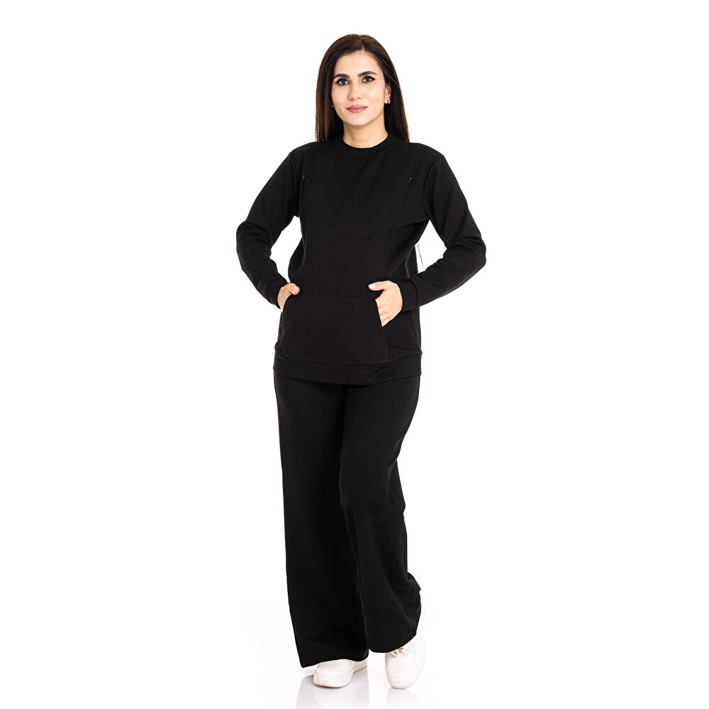 Emzirme Özellikli Hamile Sweatshirt Anne Giyim