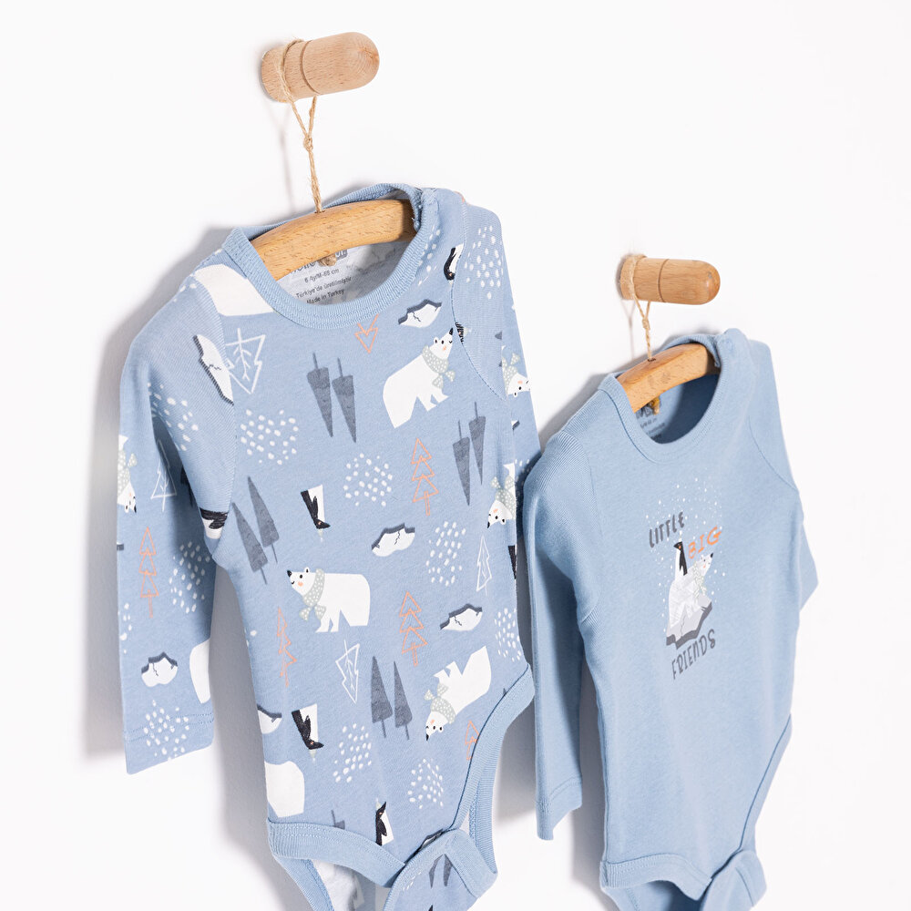 Erkek 2li Uzun Kol Body Erkek Bebek