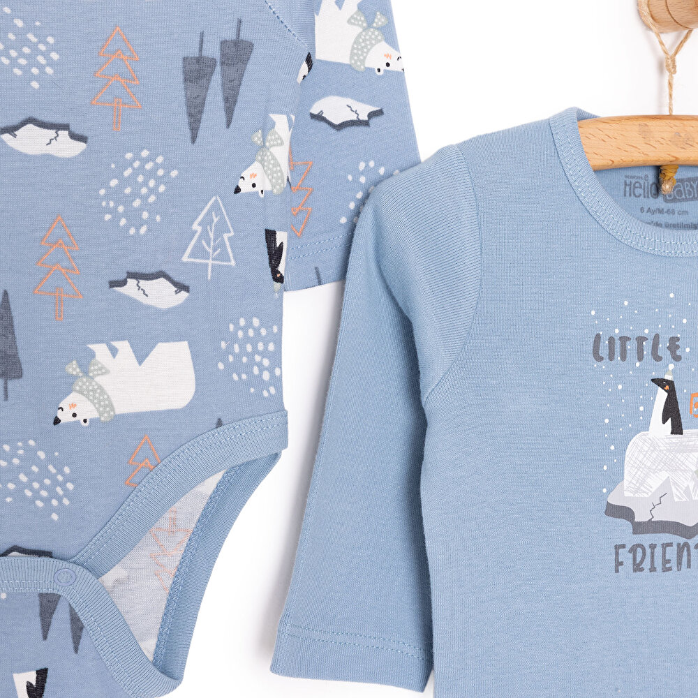 Erkek 2li Uzun Kol Body Erkek Bebek