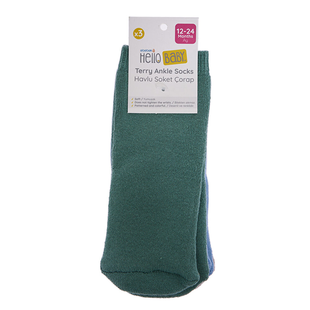 Erkek 3lü Havlu Çorap Erkek Bebek