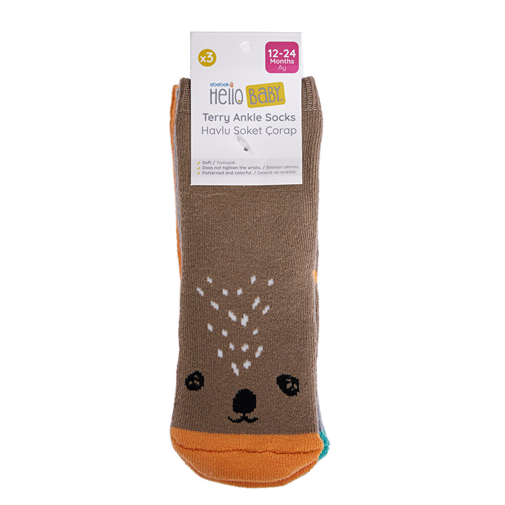 Erkek 3lü Havlu Çorap Erkek Bebek
