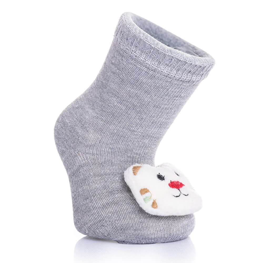 Erkek Ayılı  Oyuncaklı Çorap Erkek Bebek