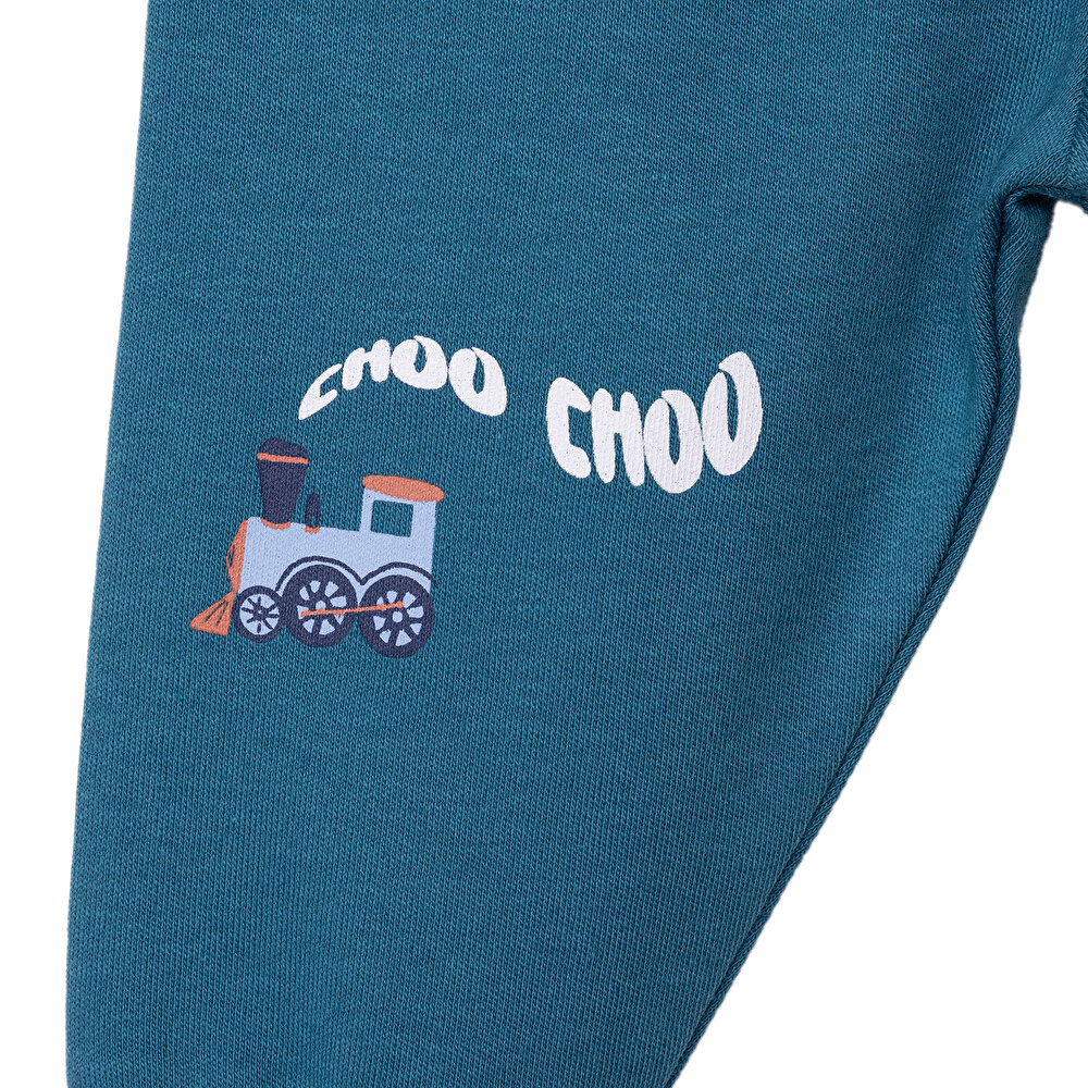 Erkek Bebek 2li Çoraplı Pantolon İnterlok