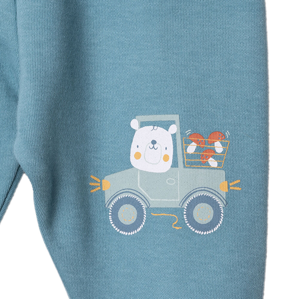 Erkek Bebek 2li Çoraplı Pantolon İnterlok