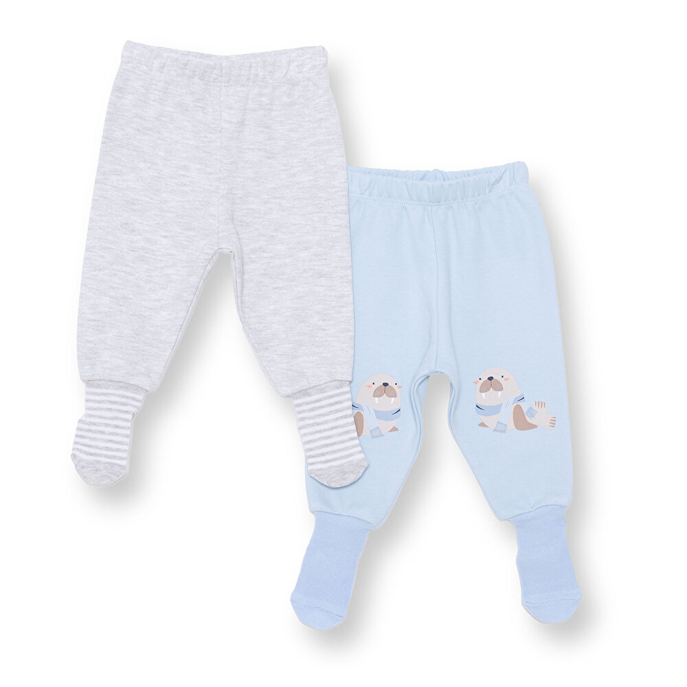 Erkek Bebek 2li Çoraplı Pantolon
