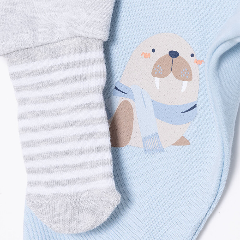 Erkek Bebek 2li Çoraplı Pantolon