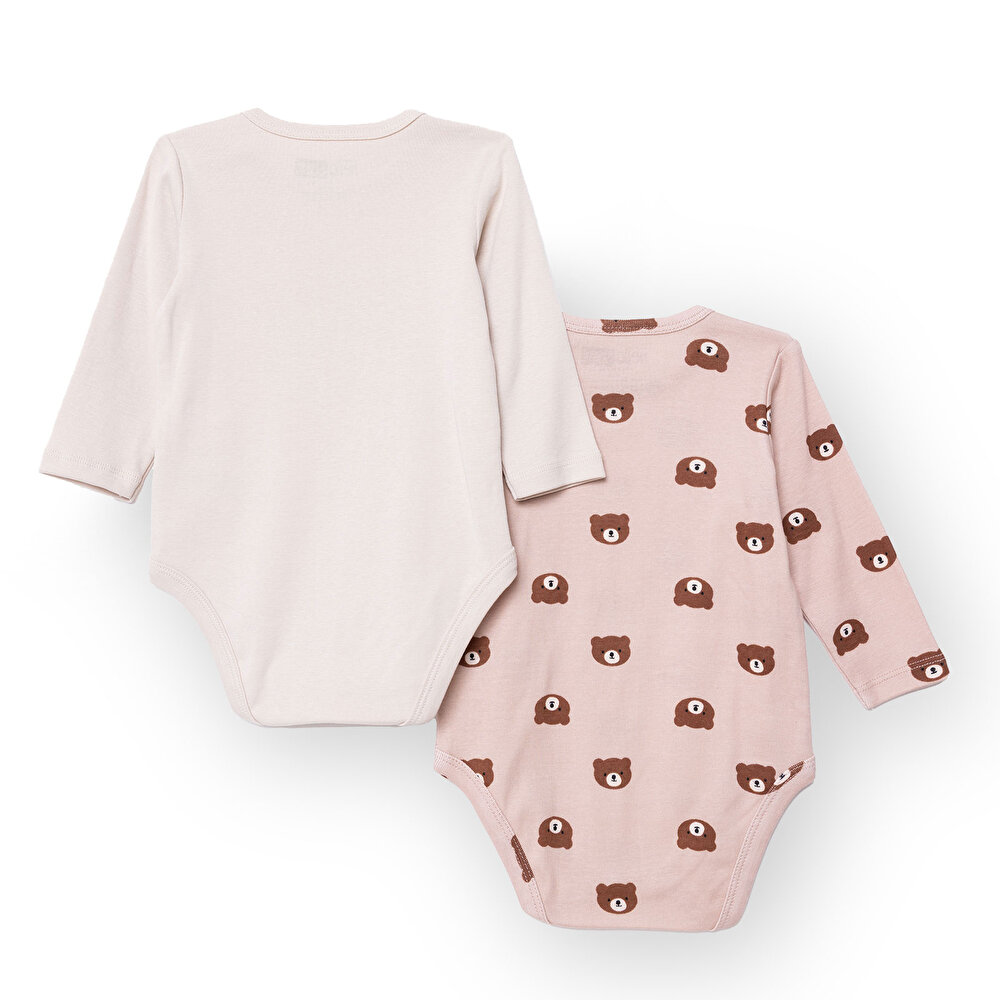 Erkek Bebek 2li Uzun Kol Body Çıtçıtlı Yaka