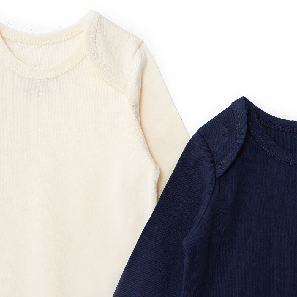 Erkek Bebek 3lü Atlet Body Süprem Bisiklet Yaka Uzun Kol