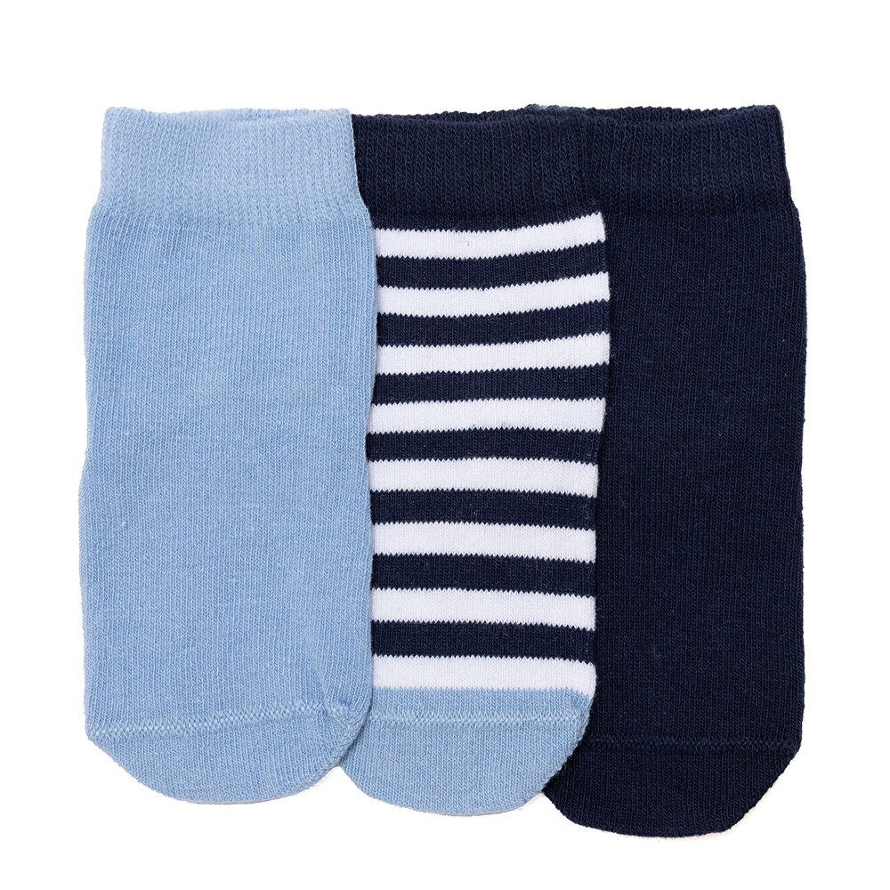 Erkek Bebek 3lü Kaydırmaz Çorap