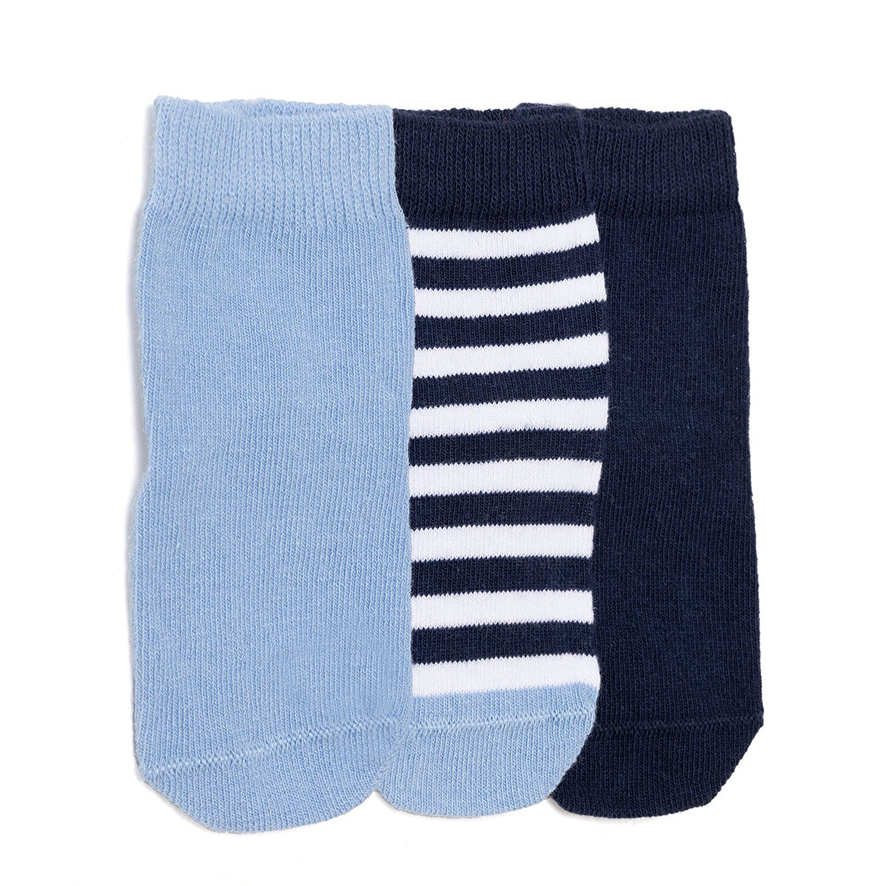 Erkek Bebek 3lü Kaydırmaz Çorap