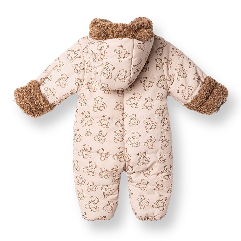 Erkek Bebek Astronot Tulum Fermuarlı Polyester Uzun Kol Patikli Paça