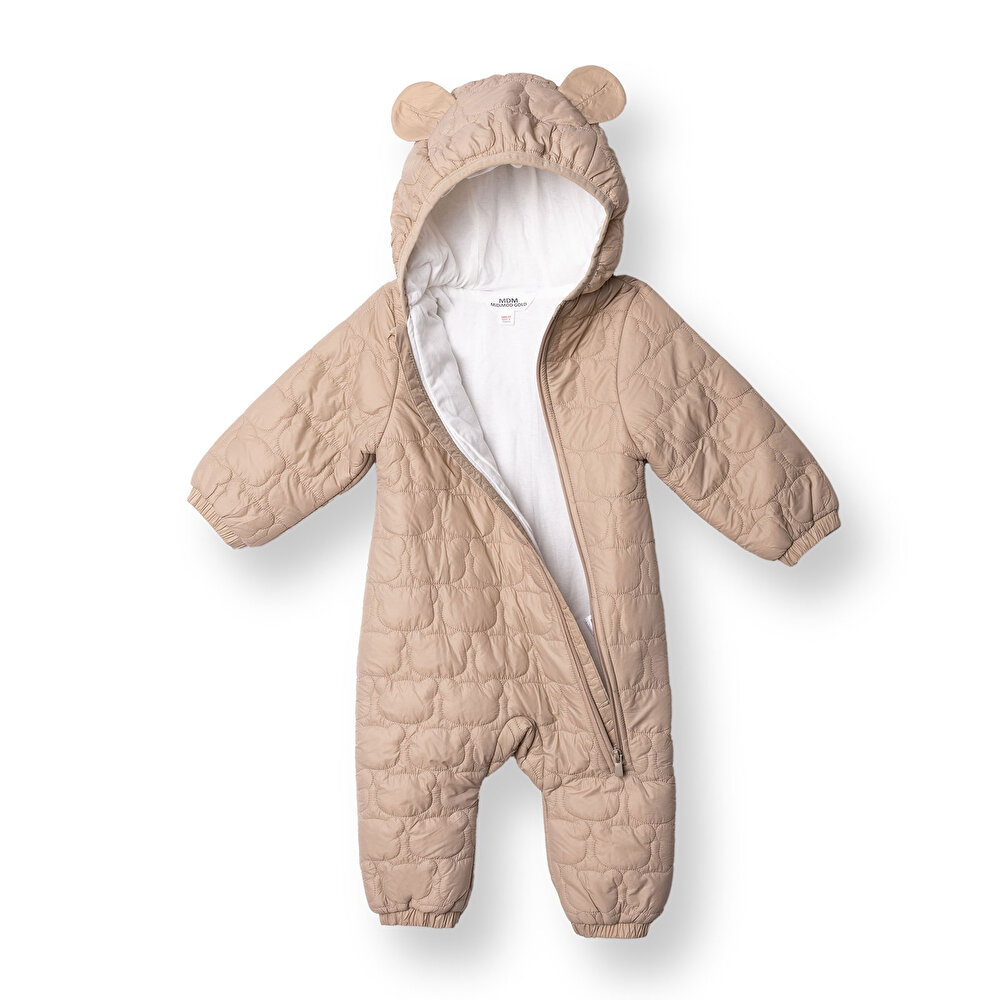 Erkek Bebek Astronot Tulum Fermuarlı Uzun Kol Patikli Paça