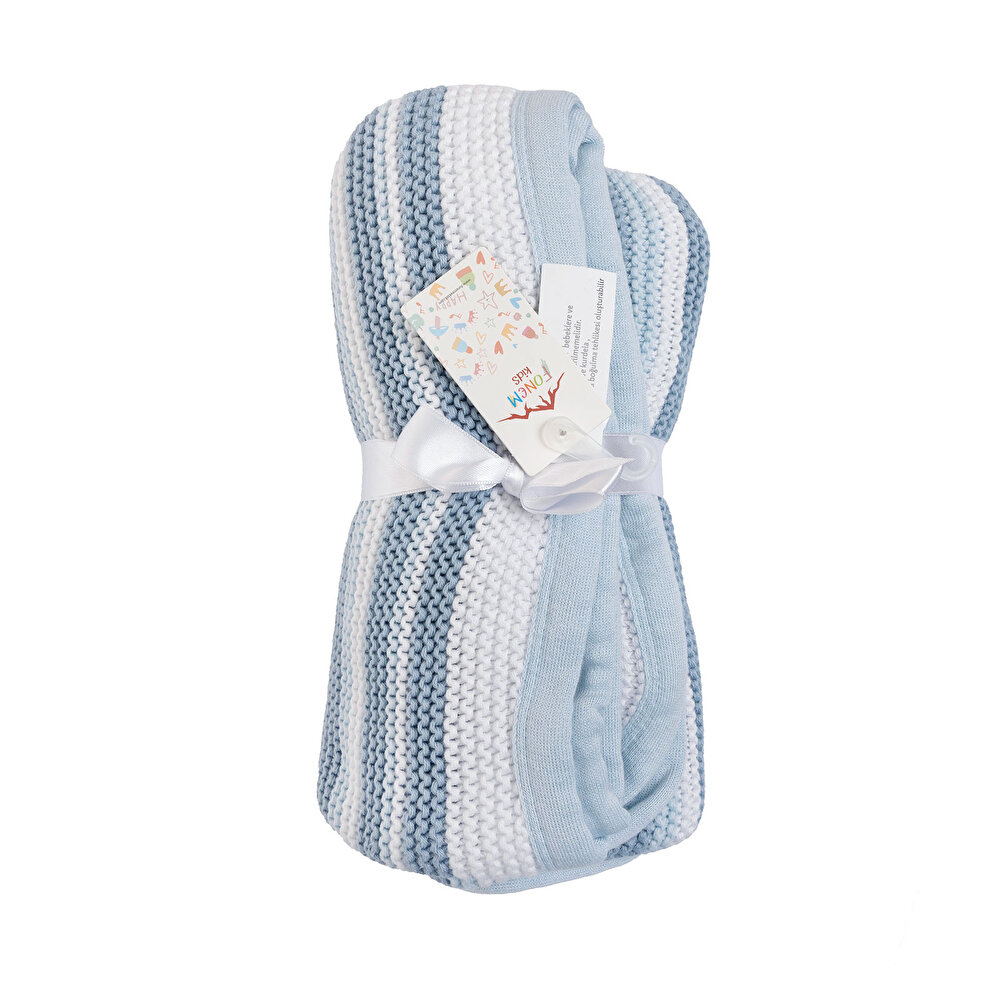 Erkek Bebek Battaniye Triko 90 x 100cm