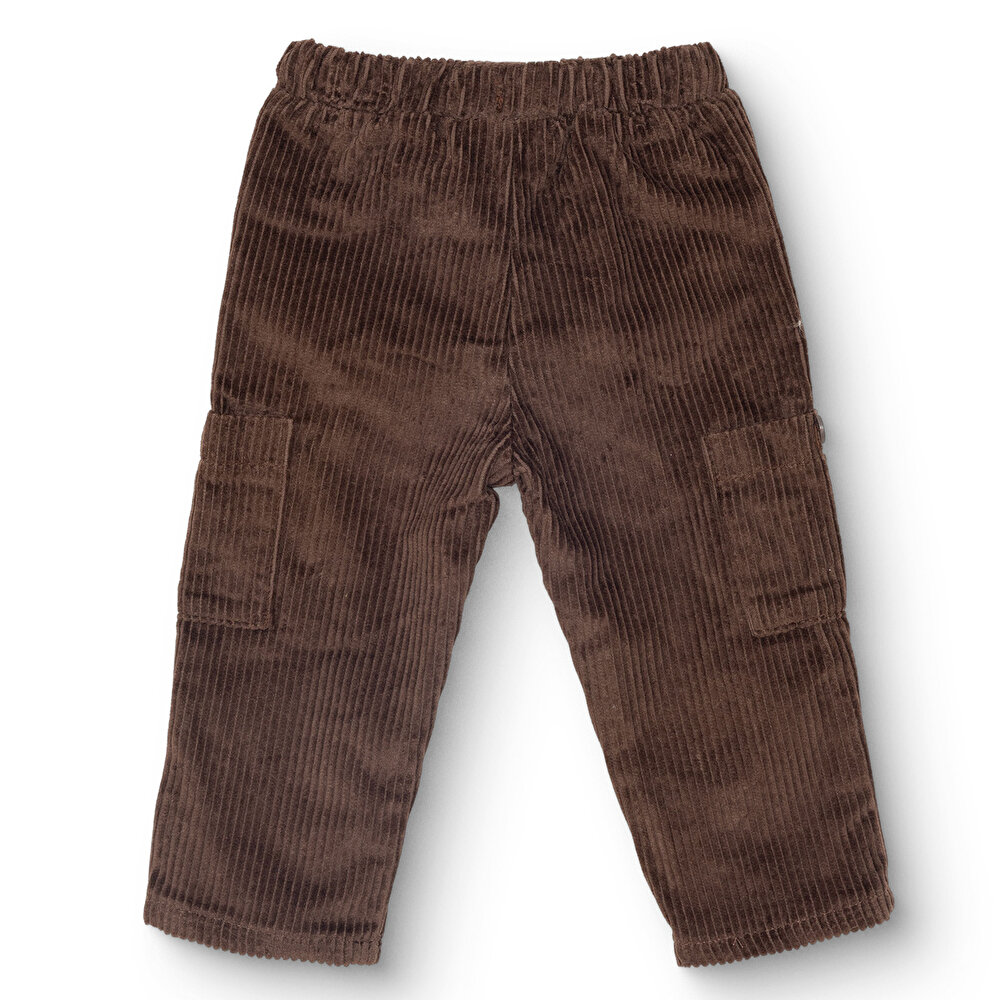 Erkek Bebek Camp Life Eşofman Alt Fitilli Kadife Dokuma Lastikli Paça