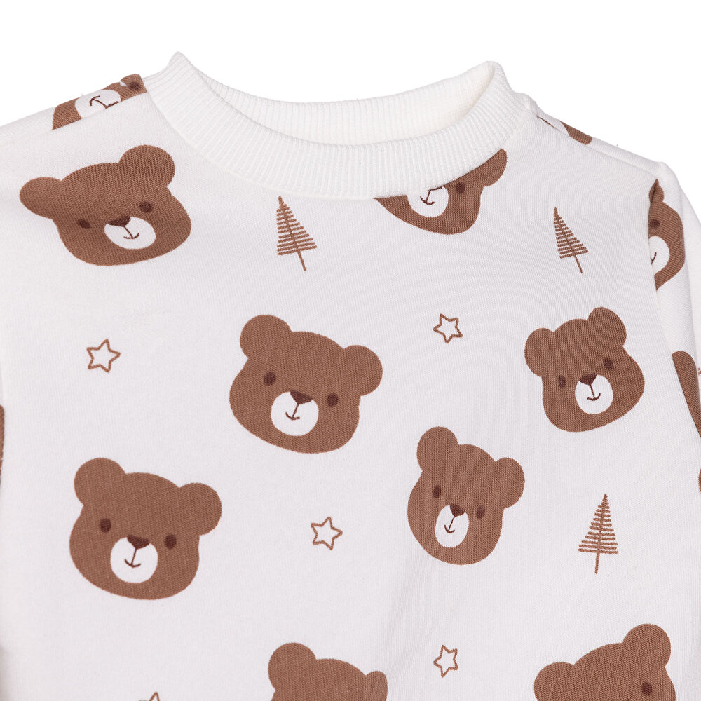 Erkek Bebek Camp Life Eşofman Takımı Bisiklet Yaka Uzun Kol Lastikli Paça