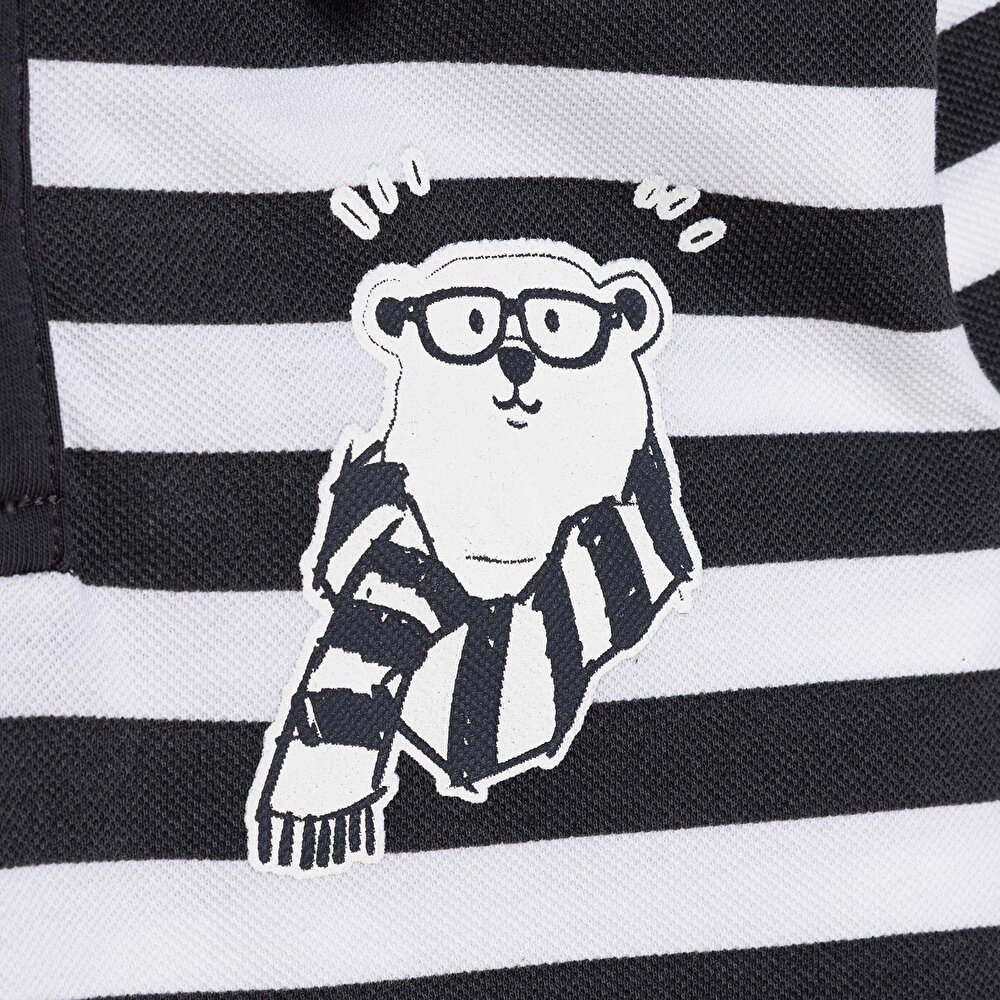 Erkek Bebek Cool Boy Uzun Kol Tshirt Pike Gömlek Yaka