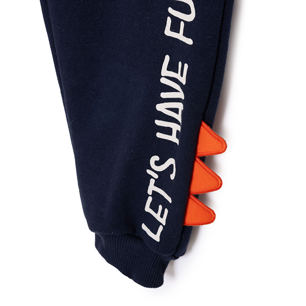 Erkek Bebek Cool Dino Eşofman Takımı Uzun Kol Ribanalı Paça