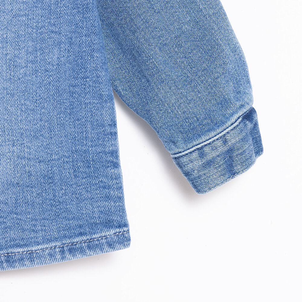 Erkek Bebek Cool Dino Gömlek Modelli Yaka Uzun Kol