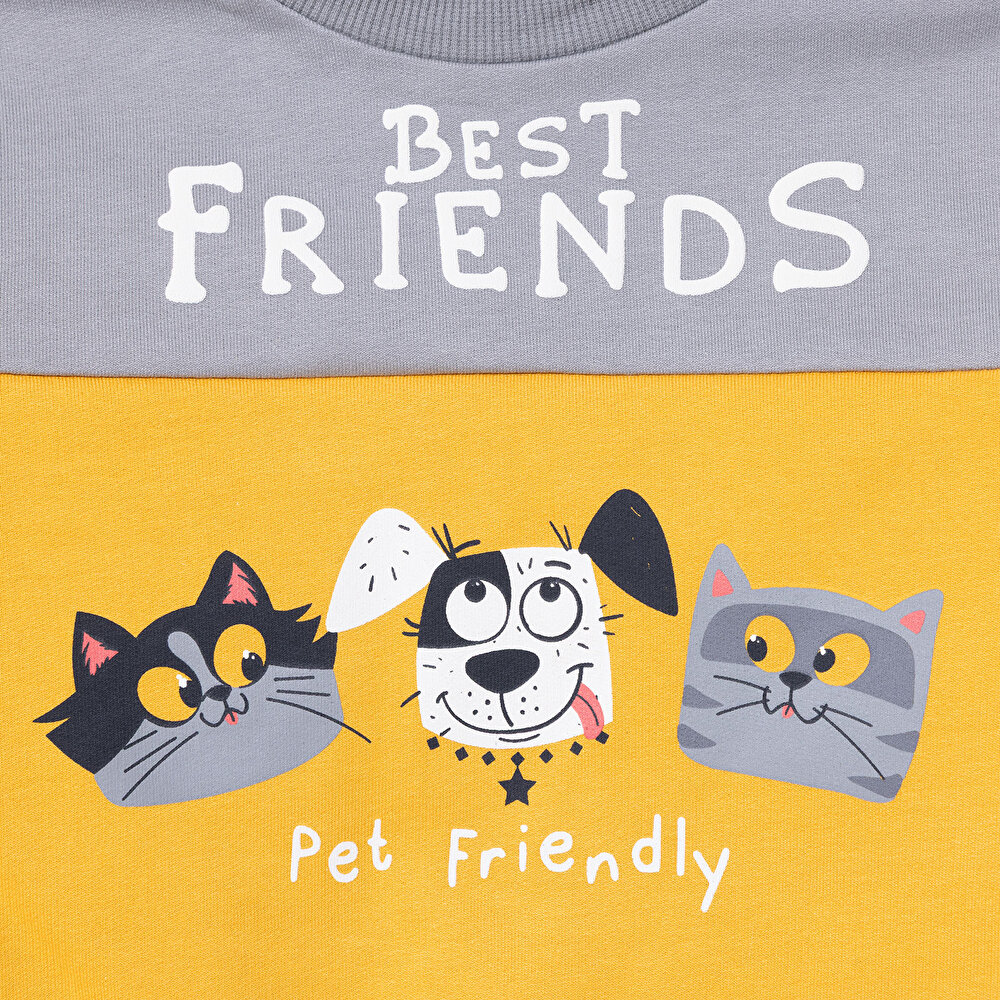 Erkek Bebek Eşofman Takım Bisiklet Yaka Uzun Kol