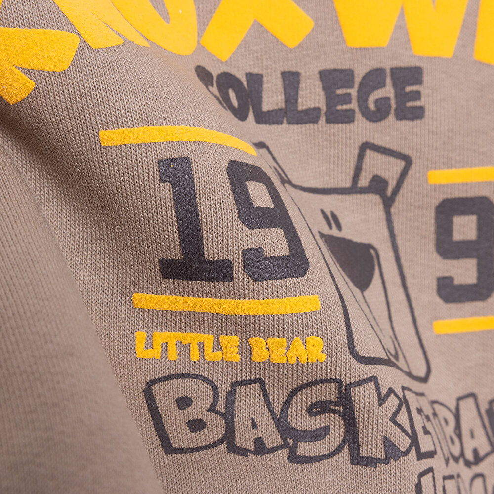 Erkek Bebek Eşofman Takımı Bisiklet Yaka Uzun Kol Ribanalı Paça