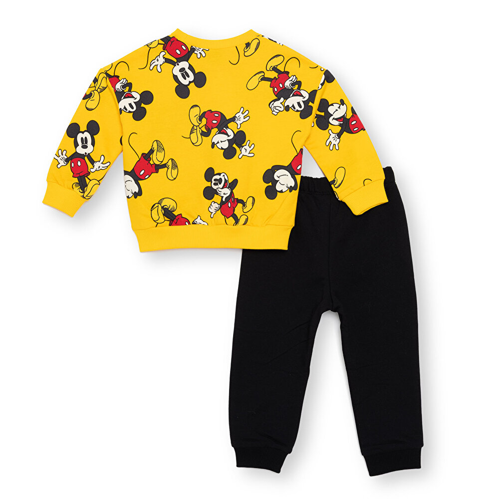 Erkek Bebek Eşofman Takımı İki İplik Bisiklet Yaka Uzun Kol Ribanalı Paça