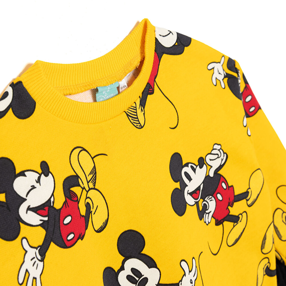 Erkek Bebek Eşofman Takımı İki İplik Bisiklet Yaka Uzun Kol Ribanalı Paça