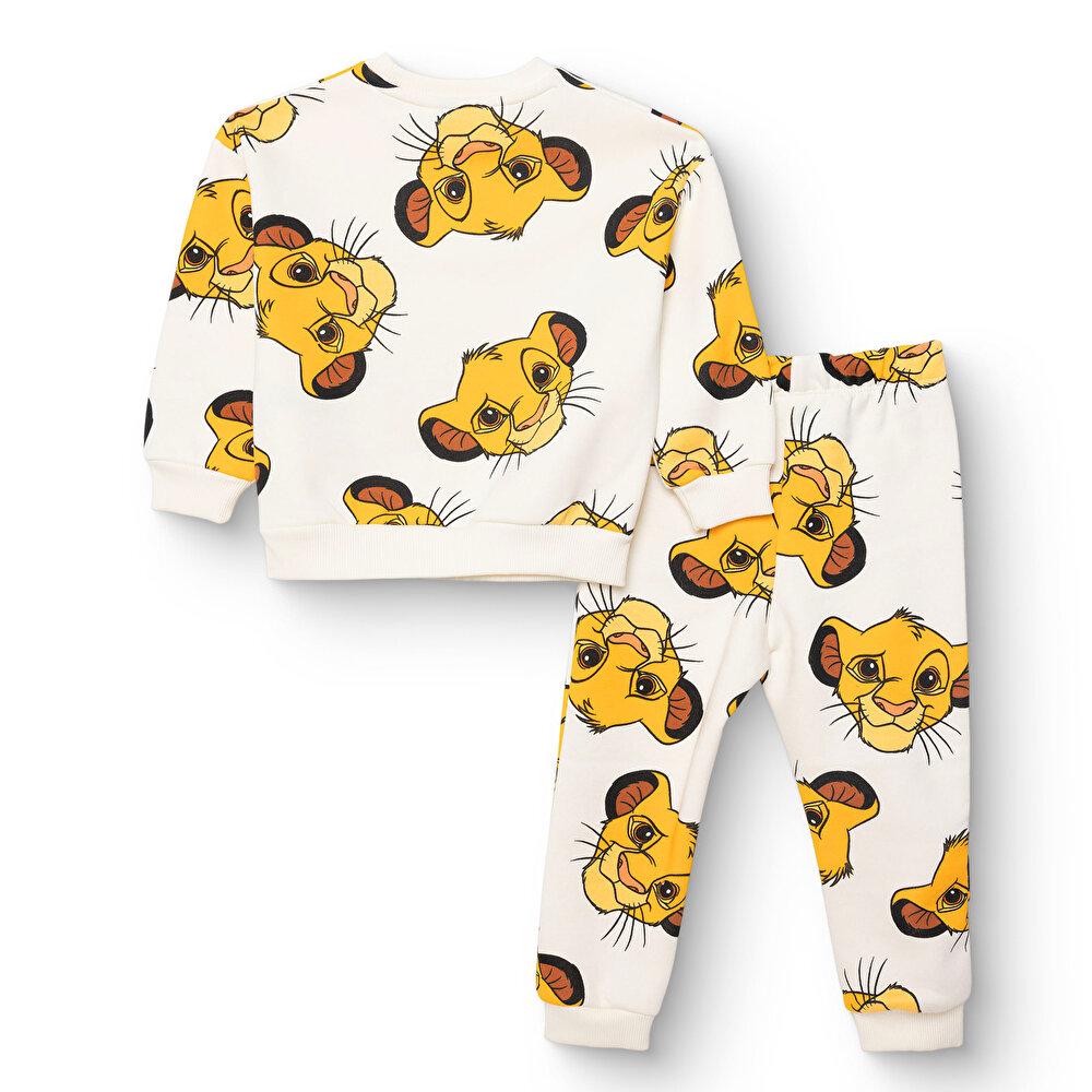 Erkek Bebek Eşofman Takımı Şardonlu Bisiklet Yaka Uzun Kol Ribanalı Paça