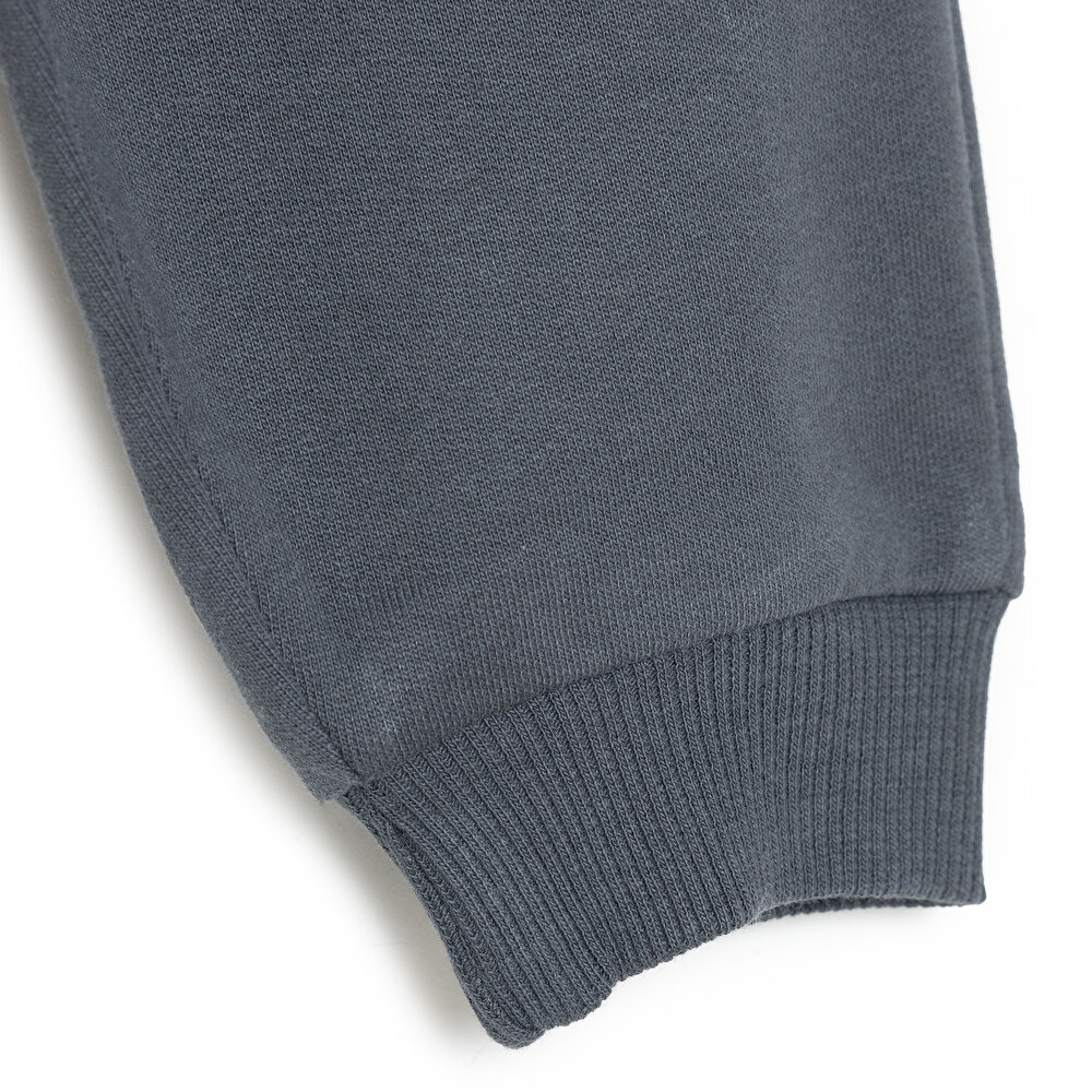 Erkek Bebek Eşofman Takımı Şardonlu Bisiklet Yaka Uzun Kol Ribanalı Paça