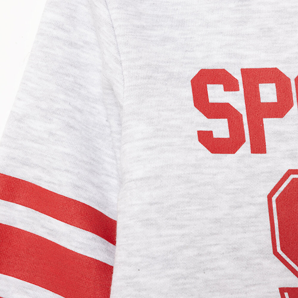 Erkek Bebek Eşofman Takımı Üç İplik Bisiklet Yaka Uzun Kol Ribanalı Paça