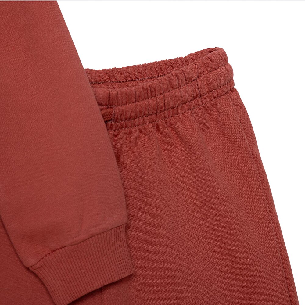 Erkek Bebek Eşofman Takımı Üç İplik Uzun Kol Ribanalı Paça