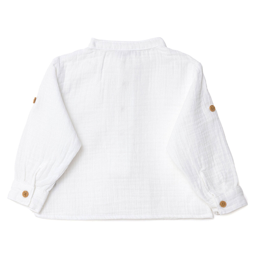 Erkek Bebek Gömlek Hakim Yaka Uzun Kol