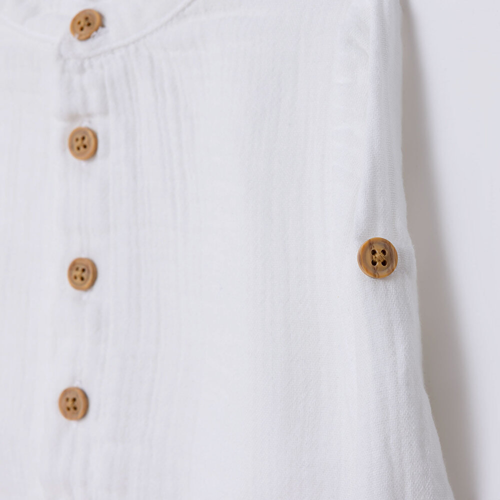 Erkek Bebek Gömlek Hakim Yaka Uzun Kol