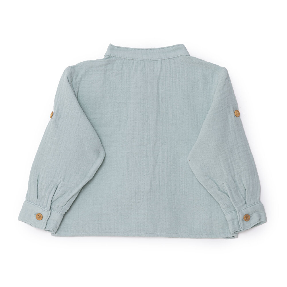 Erkek Bebek Gömlek Hakim Yaka Uzun Kol