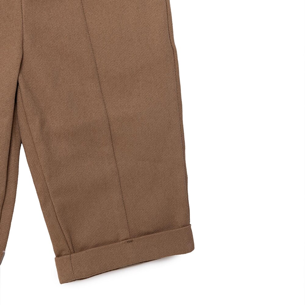 Erkek Bebek Gömlek-Pantolon Düğmeli Poplin Kapüşonlu Yaka Reçme Paça