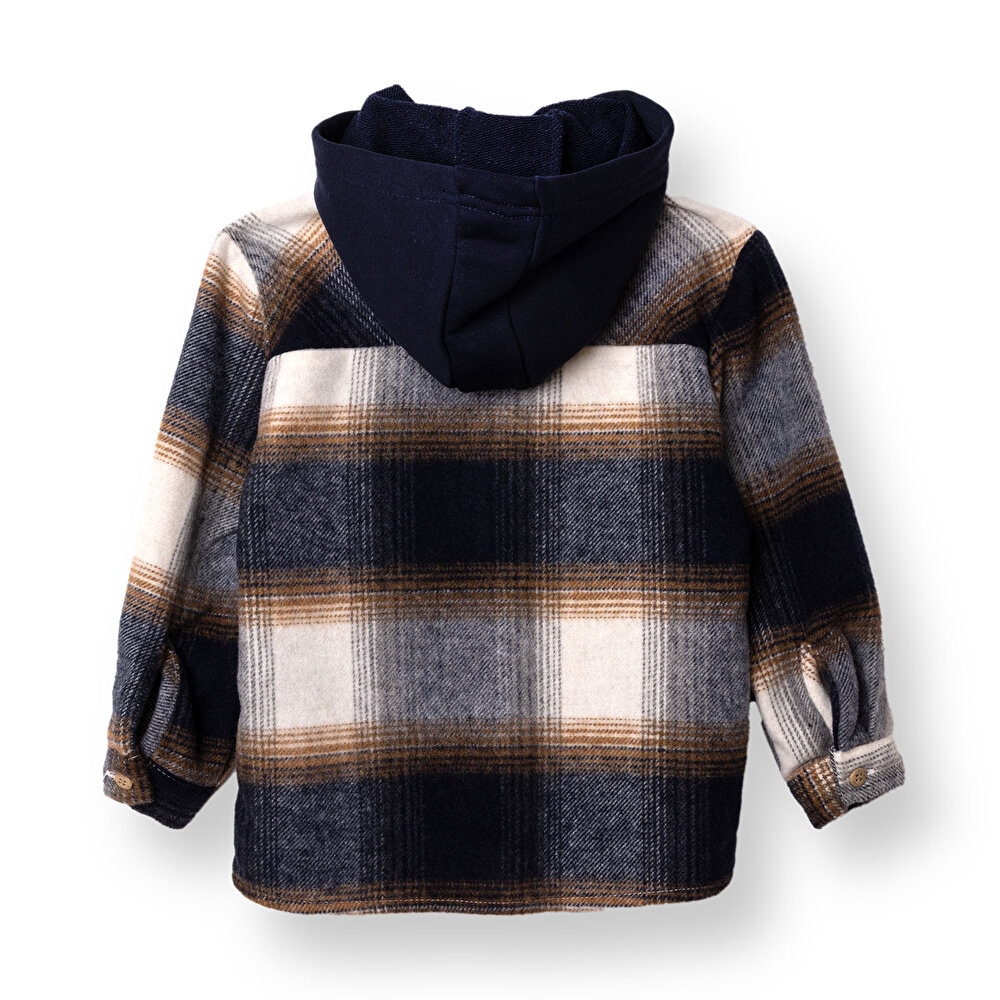 Erkek Bebek Happy Animals Gömlek Kapüşonlu Uzun Kol