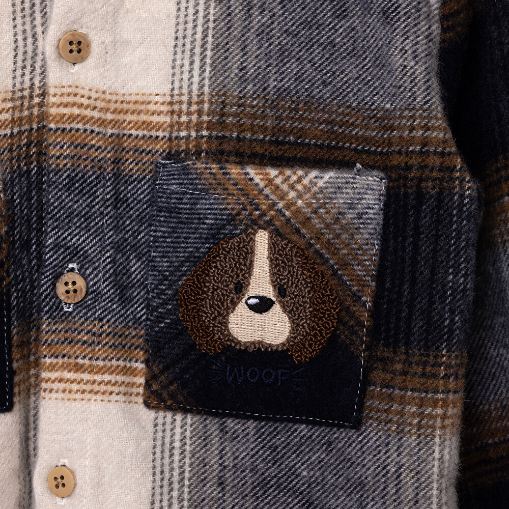 Erkek Bebek Happy Animals Gömlek Kapüşonlu Uzun Kol