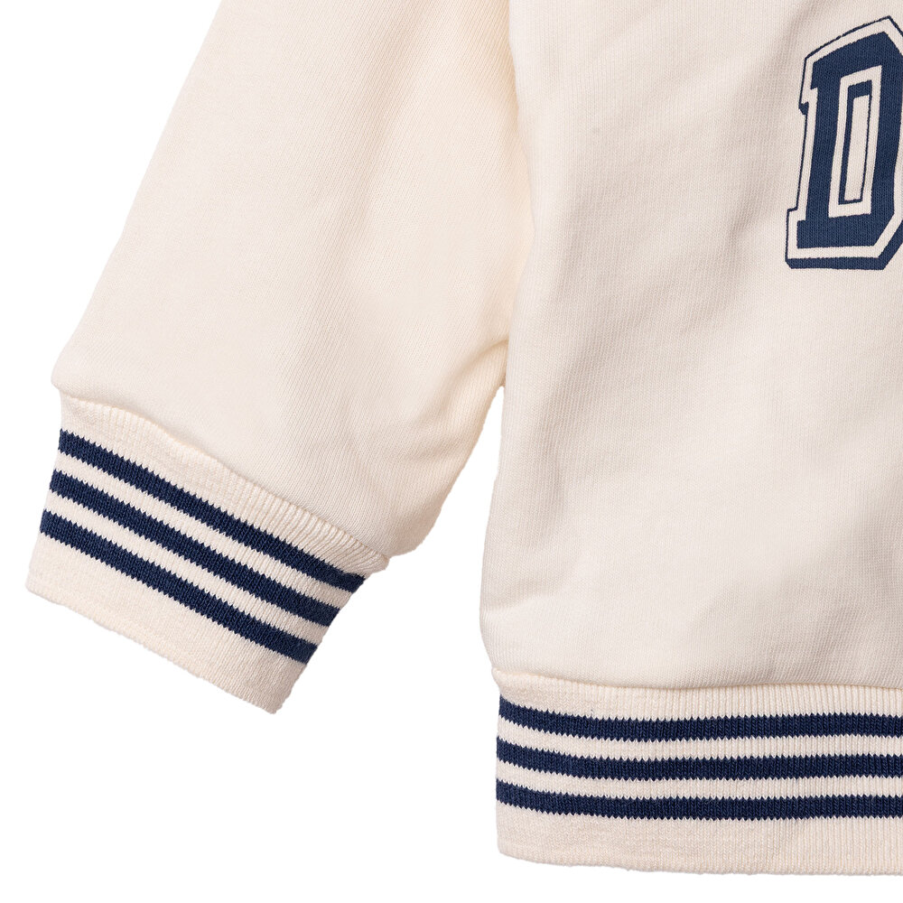 Erkek Bebek Happy Animals Sweatshirt İki İplik Bisiklet Yaka Uzun Kol