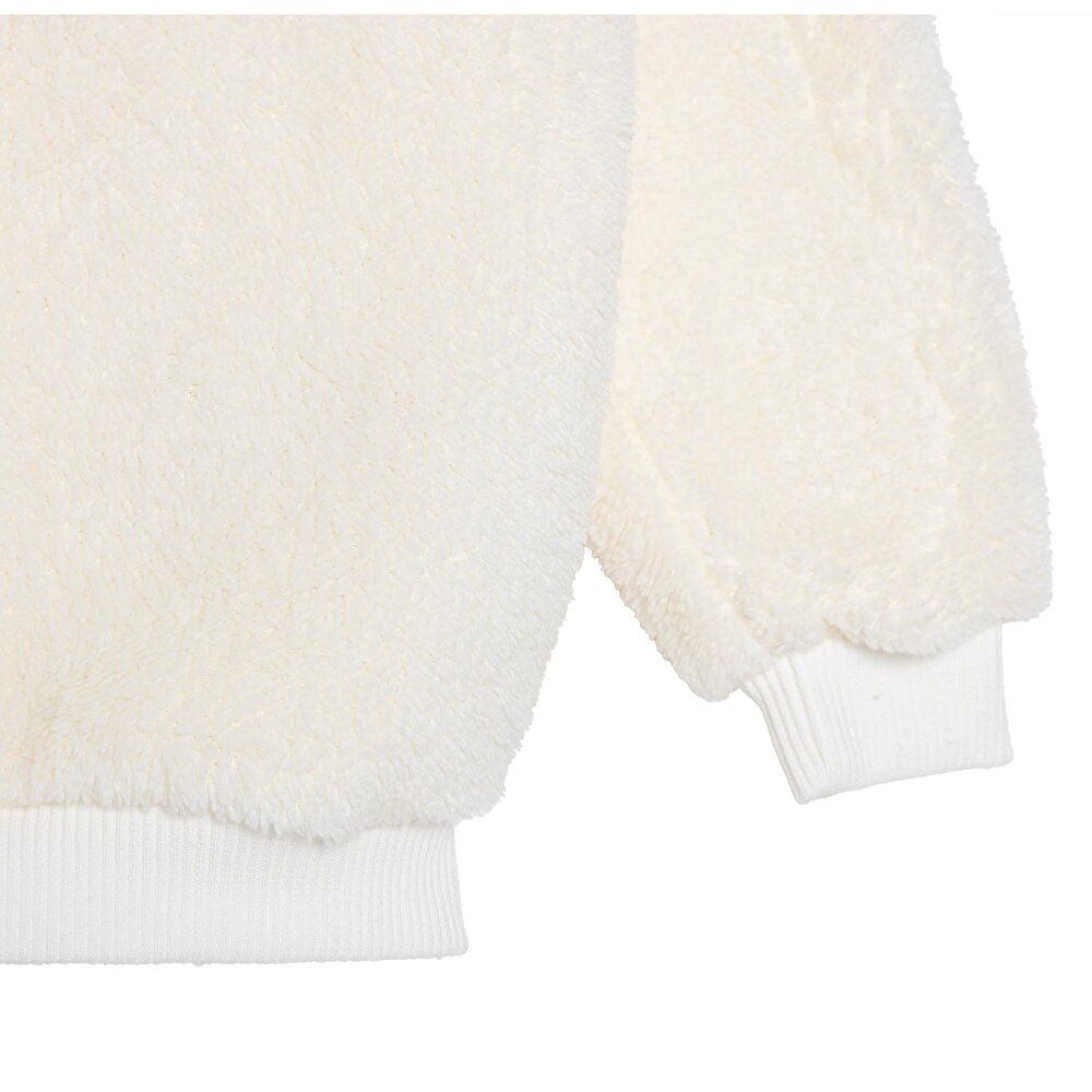 Erkek Bebek Hello Cute Bear Kapüşonlu Sweatshirt Peluş Uzun Kol