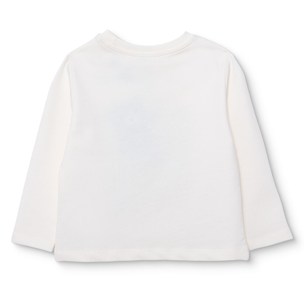 Erkek Bebek Hello Cute Bear Uzun Kol Tshirt İki İplik Bisiklet Yaka Uzun Kol