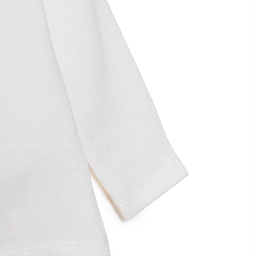 Erkek Bebek Hello Cute Bear Uzun Kol Tshirt İki İplik Bisiklet Yaka Uzun Kol